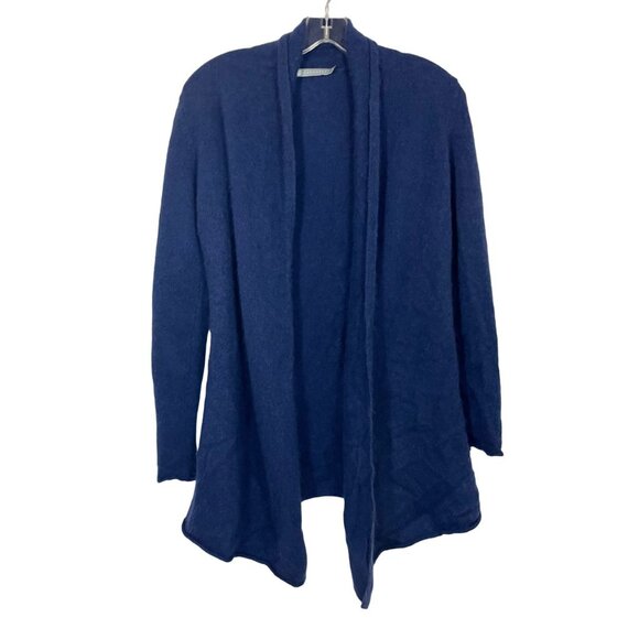 InCashmere Navy Blue Open Front Cardigan Sweater - Women's Size XS - Picture 1 of 5